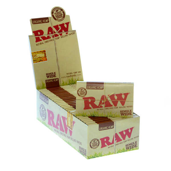 Papel RAW Organic Single Wide doble para liar
