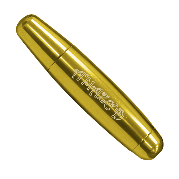 Pipa Amazed de aluminio color dorado con diseño Red Eye para fumar