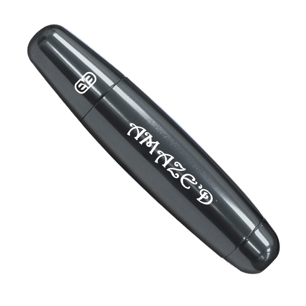 Pipa Amazed de aluminio color gunmetal con diseño Red Eye para fumar