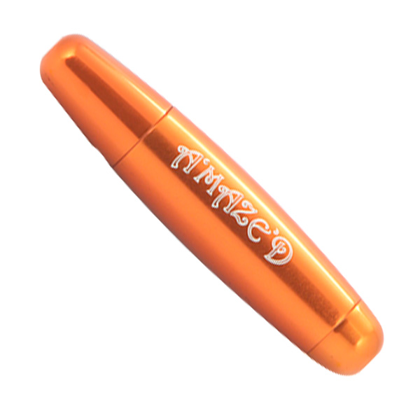 Pipa Amazed de aluminio color naranja con diseño Red Eye para fumar tabaco