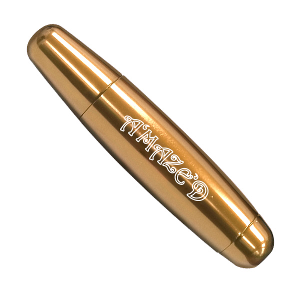 pipa Amazed de bronce con diseño Red Eye para fumar tabaco o hierbas