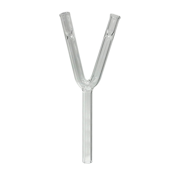 Pipa de cristal transparente con boquilla doble de 14 cm para uso en parafernalia