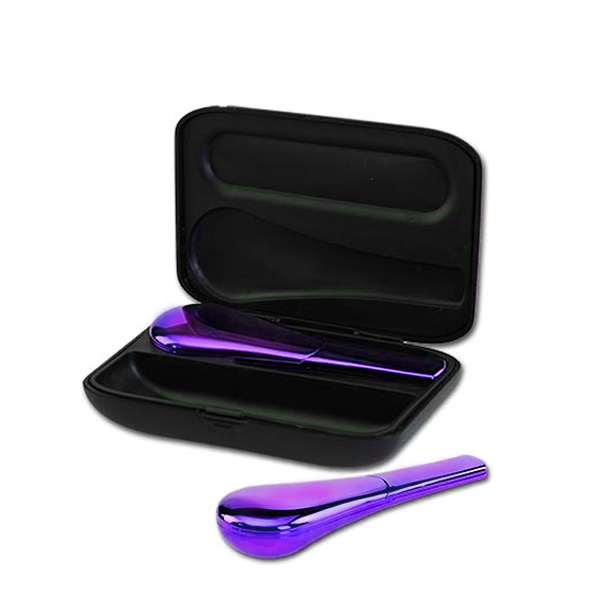 Pipa metálica Jopi magnética con diseño rainbow y estuche de 10 cm