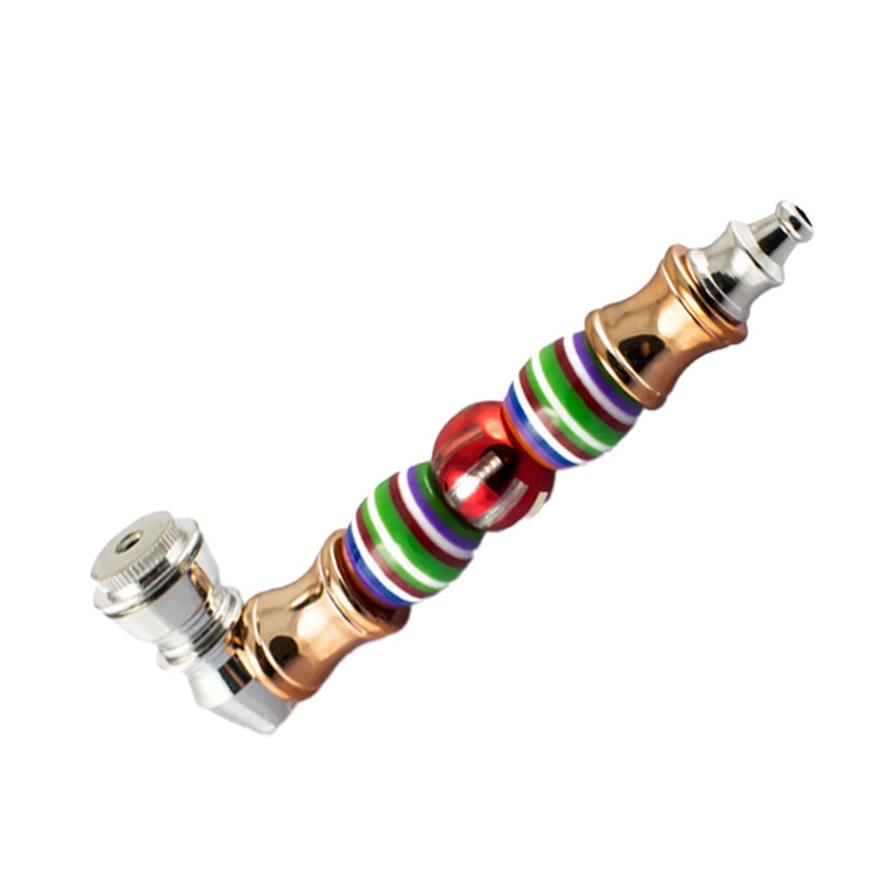 Pipa metálica colorida estilo kitsch de 13 cm para uso en pipa