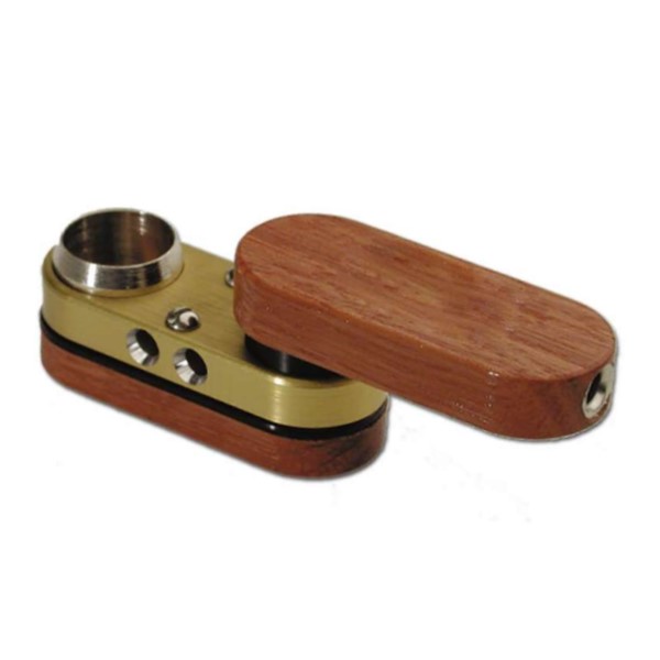 Pipa plegable de metal y madera de 75 mm en colores variados