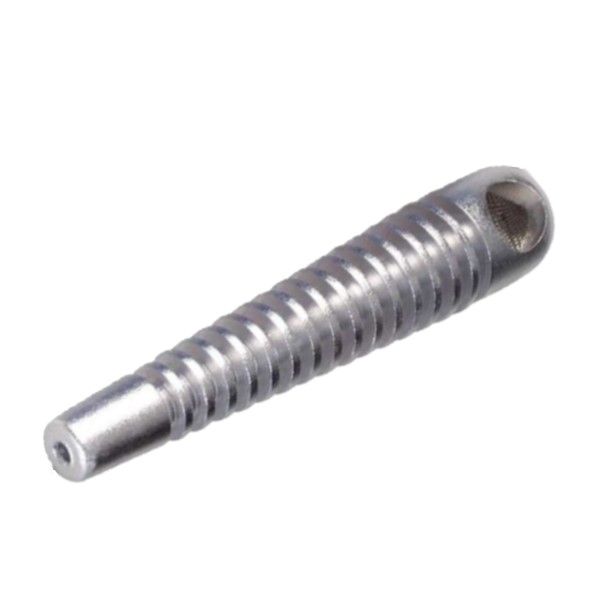 Pipa metálica plateada con diseño esqueleto de 85 mm para uso en pipas-metal