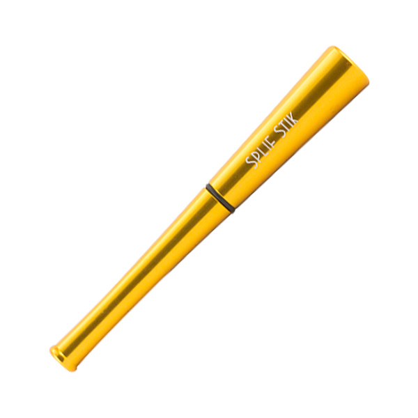 Pipa Splif Stik de aluminio color dorado con diseño Red Eye para fumar