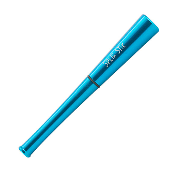 Pipa Splif Stik de aluminio color turquesa con diseño Red Eye para fumar