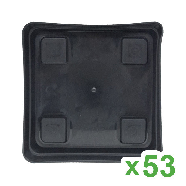 Plato Cuadrado 21,5x21.5 cm. Easy Garden para Maceta 5,5 lt. y 7 lt. 53 ud.