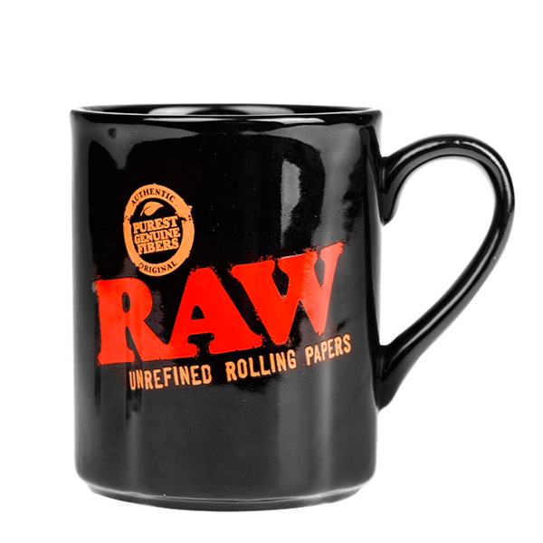 Taza negra de cerámica para café Raw, diseño minimalista