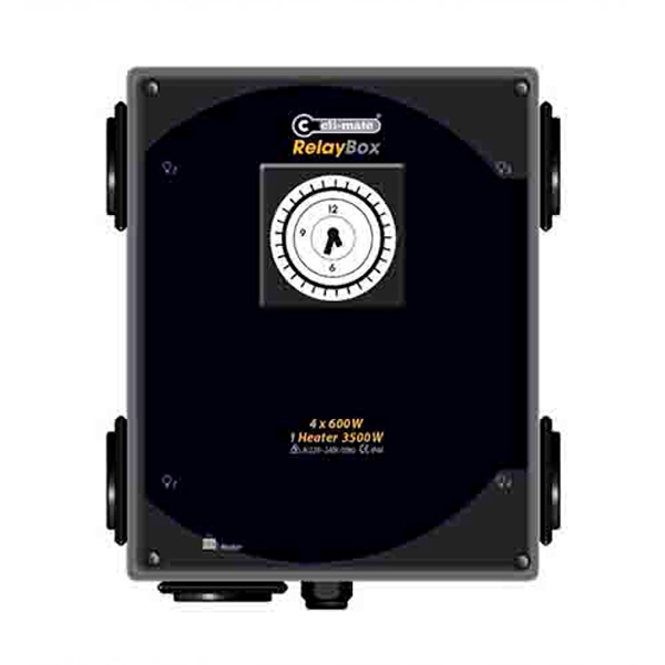 Temporizador Cli-mate con capacidad para 4 lámparas de 600 W y sistema de calefacción para cultivo