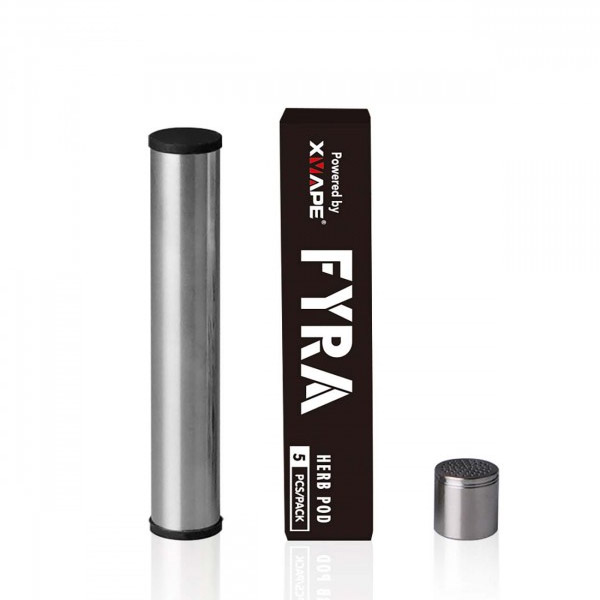 Vaporizador X-vape X-max Fyra con depósito y cinco cápsulas mini dosis de acero inoxidable