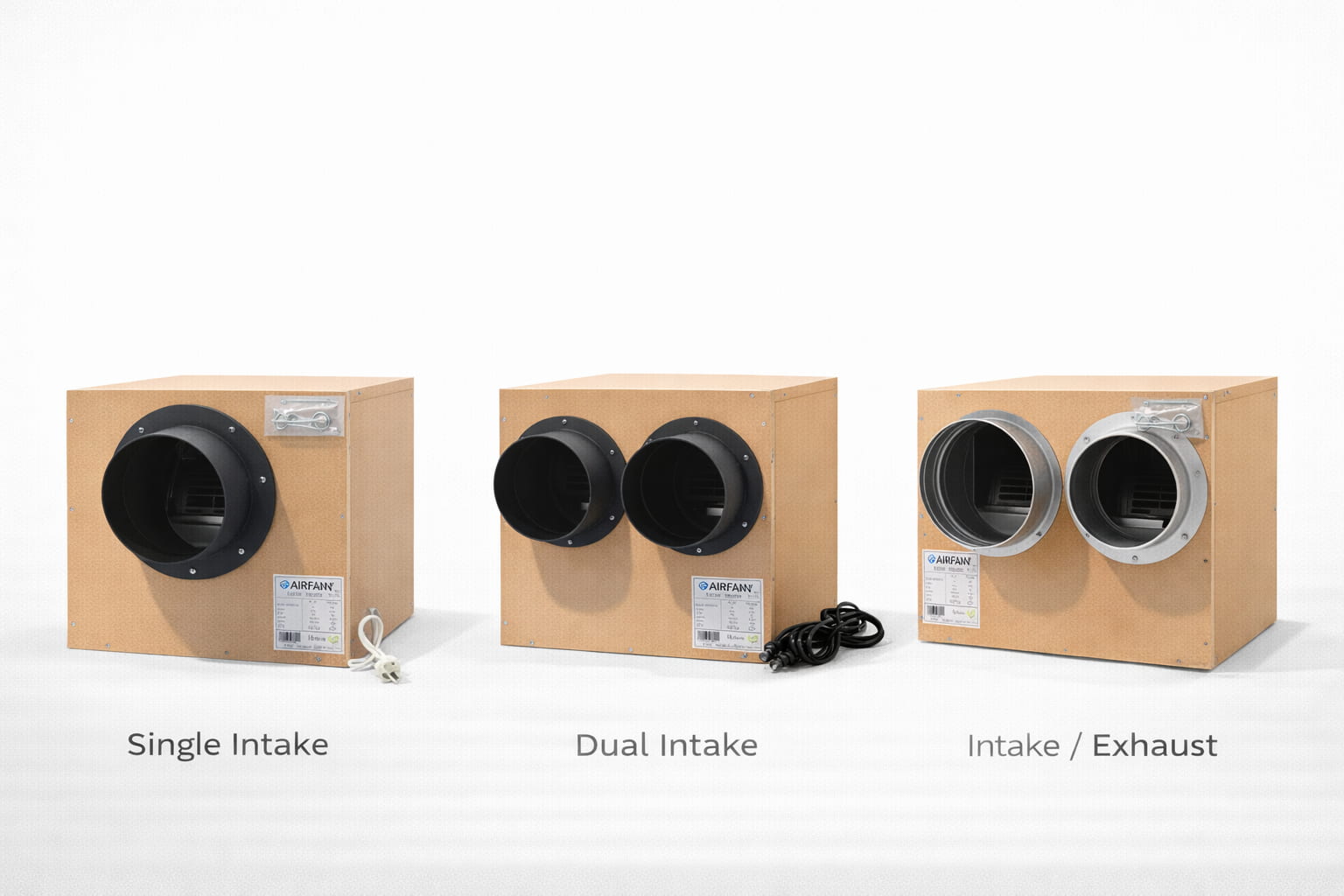 Caja de ventilación AIRFAN Dual Intake para sistemas de extracción de alto caudal