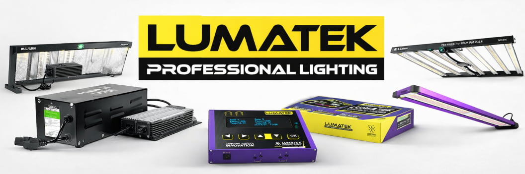 Catálogo Lumatek con iluminación LED, LEC, balastros y controladores para cultivo indoor