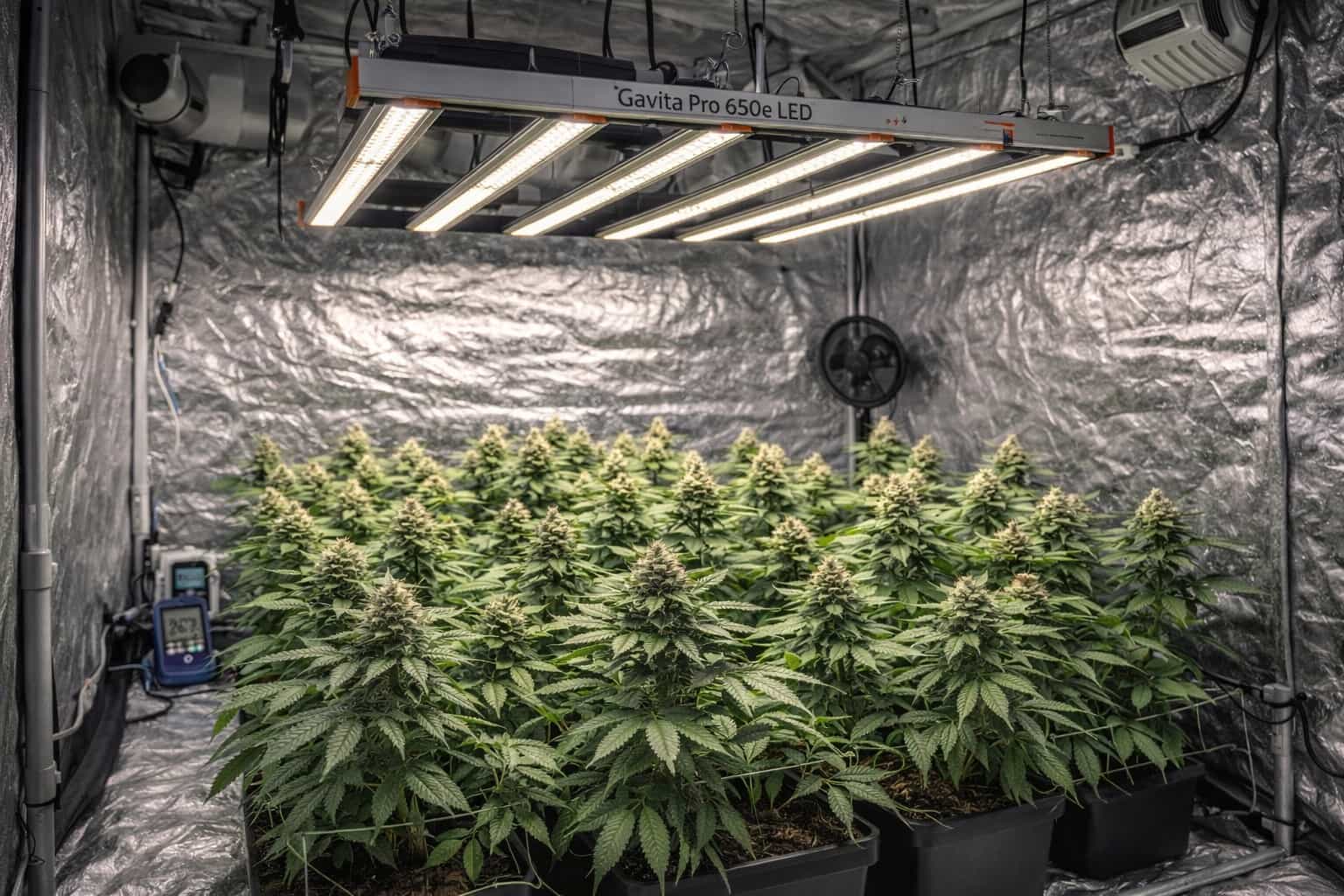 Floración uniforme con iluminación LED de barras en cultivo indoor