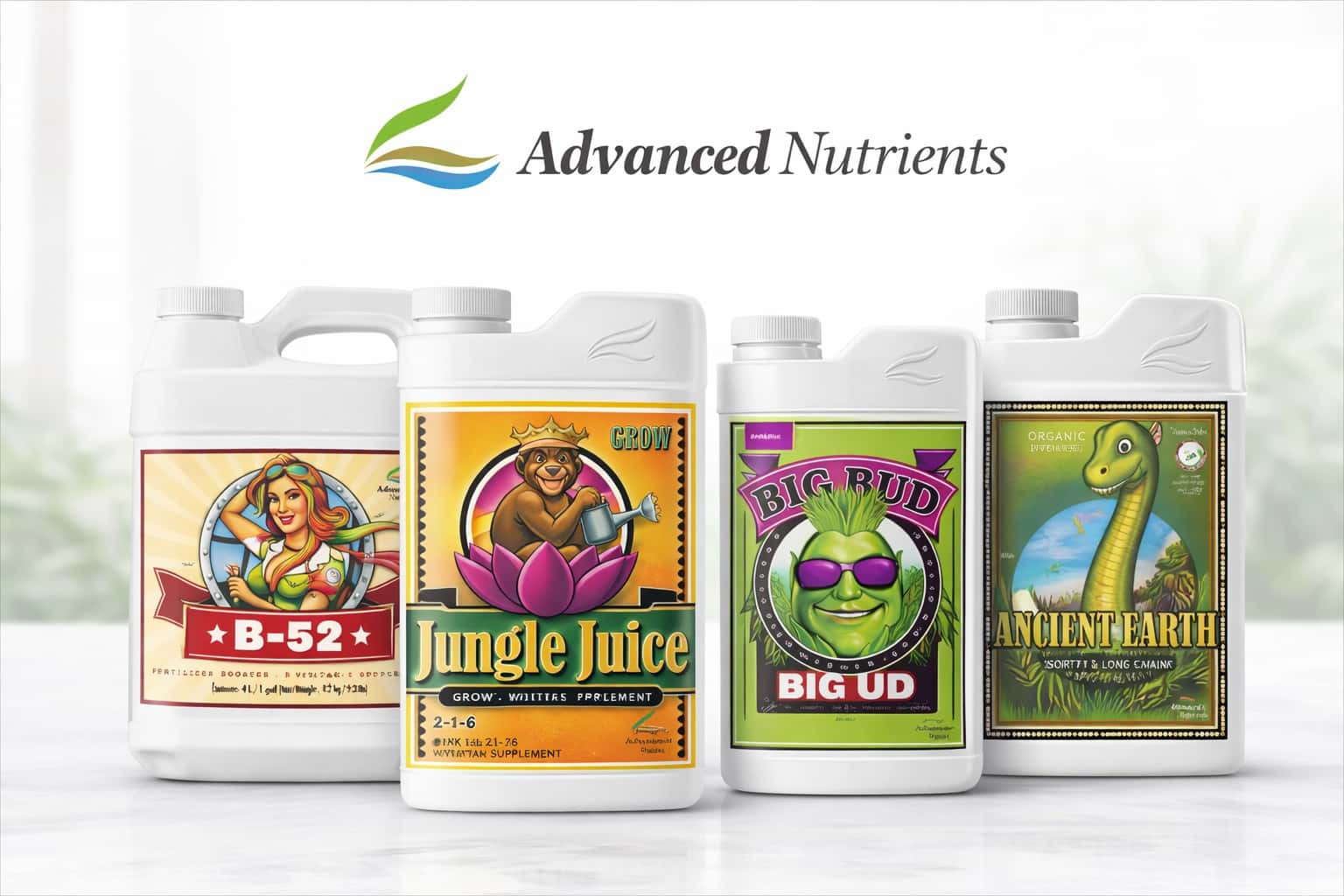 Fertilizantes premium Advanced Nutrients para cultivo de marihuana
