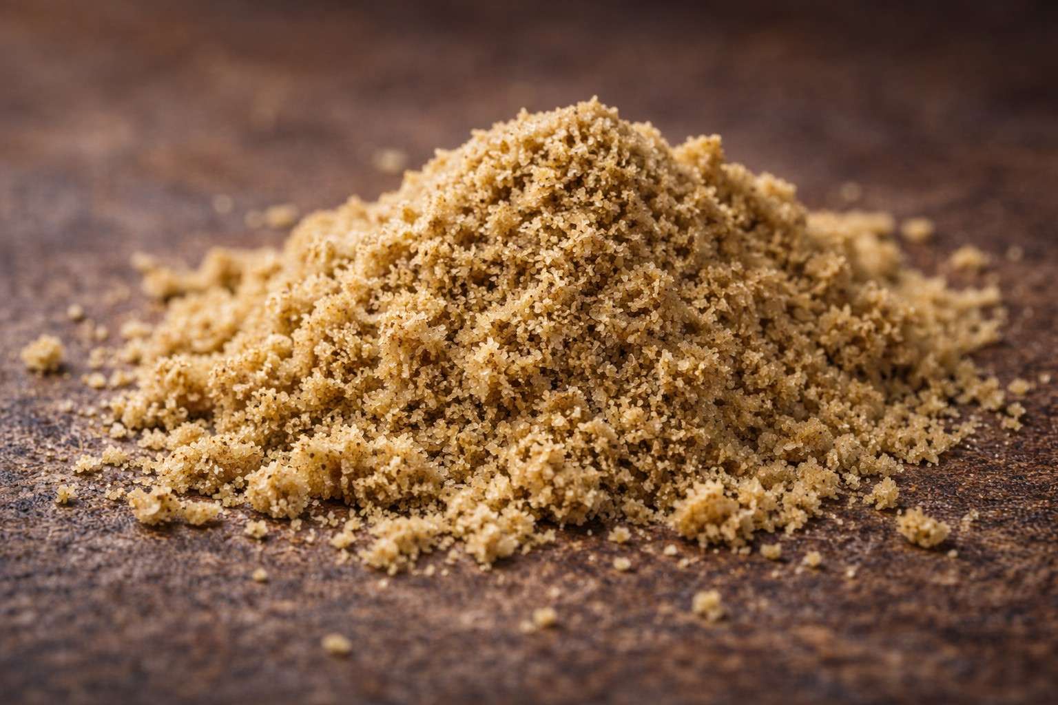 Polen CBD tipo dry sift con textura fina y color dorado claro