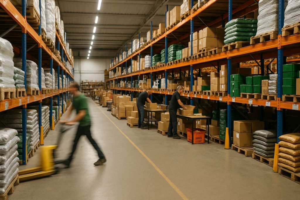 preparación de pedidos en almacén growshop Topgrow