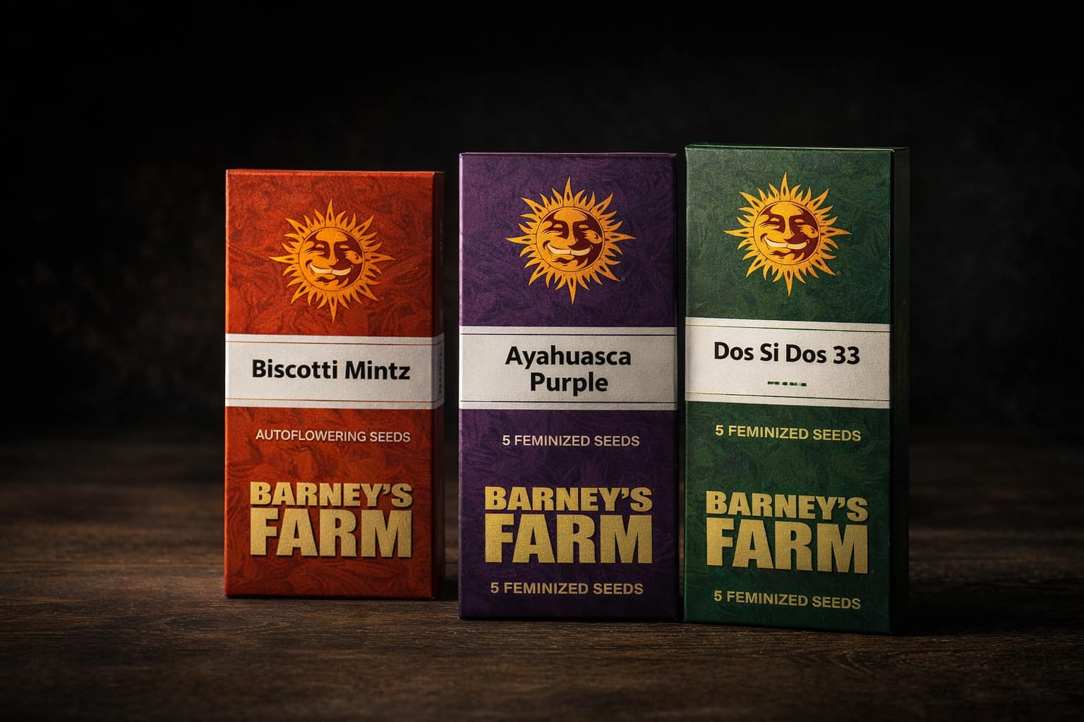 Semillas Barney’s Farm Biscotti Mintz, Ayahuasca Purple y Dos Si Dos 33