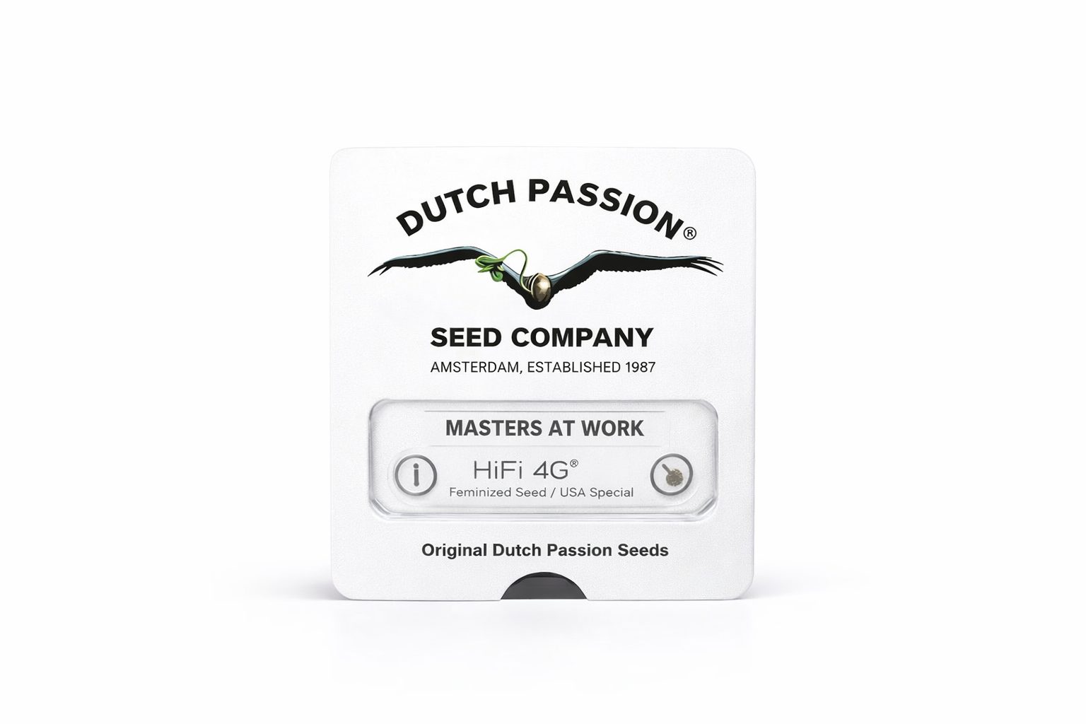 Logo de Dutch Passion Seed Company, banco de semillas fundado en Ámsterdam en 1987