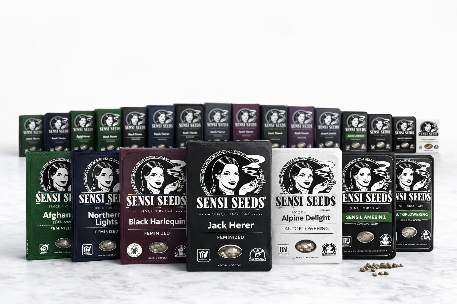 Catálogo de semillas Sensi Seeds con variedades clásicas y genéticas legendarias