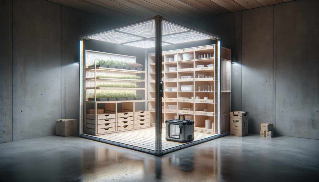 Armario de cultivo indoor completo listo para cultivar cannabis