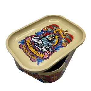 Bandeja Metal con Caja 18x14 cm Mushroom