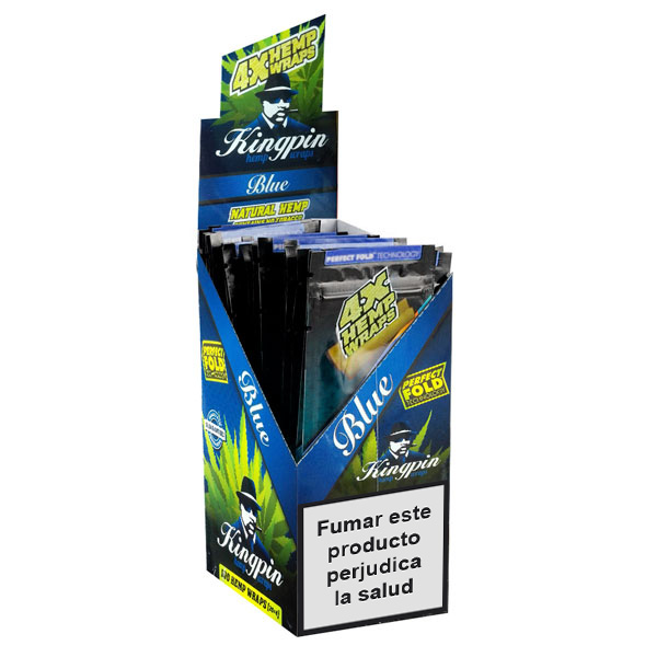Blunts Kingpin Hemp Wraps Blue Arandano ES 24x4 ud.