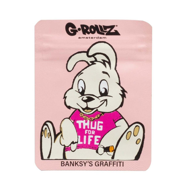 Bolsa Antiolor Banksy Thug Life 65x85 mm. Pack 50 ud.