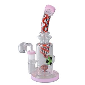 Bong BHO Cristal Percolator Pink Recycle 22 cm.