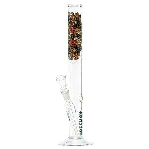 Bong Cristal Greenline Mandala Straight 35 cm.