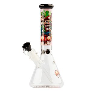 Bong Cristal Ice Mushroom Hero Mario 27 cm.