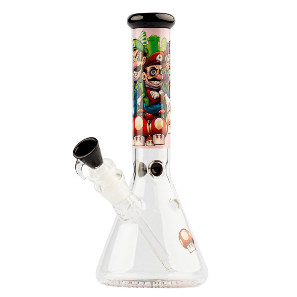 Bong Cristal Ice Mushroom Hero Mario 27 cm.