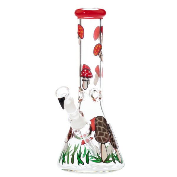 Bong Cristal Mushroom Mixed 31 cm. Heavy 7 mm.