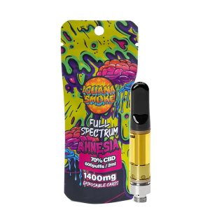CBD Cartridge Tip Iguana Smoke Full Spectrum 70% Amnesia 2 ml.