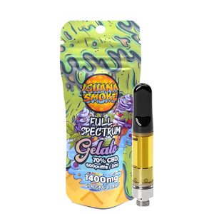 CBD Cartridge Tip Iguana Smoke Full Spectrum 70% Gelato 2 ml.