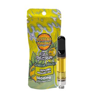 CBD Cartridge Tip Iguana Smoke Full Spectrum 70% Lemon Haze 2 ml.