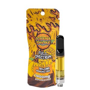 CBD Cartridge Tip Iguana Smoke Full Spectrum 70% Mango 2 ml.
