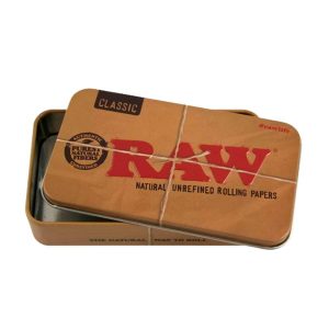 Cajita Metal Papel de Fumar Raw 11x60x25 mm.