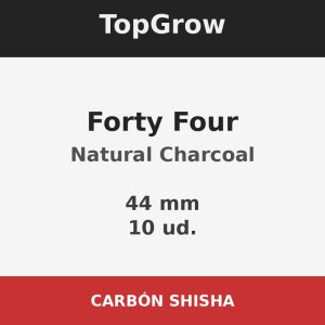 Paquete de 10 unidades de carbón natural Carbon Forty Four Premiun 44 mm para parafernalia de fumador