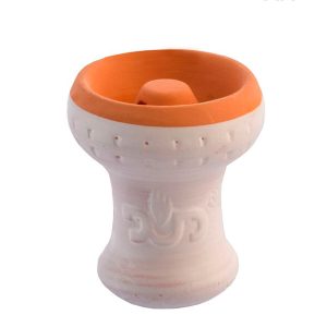 Cazoleta Shisha Arcilla White & Orange