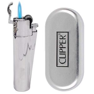 Clipper Metal Jet Flame Silver Tapa 1 ud.
