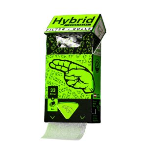 Filtros Hybrid Supreme Carbon Activo 6.5x30 mm. 33 ud. & Papel Roll 4 m.