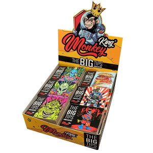 Filtros Monkey King Big Tips Unbleached 54x40 mm. 30 ud.