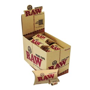 Filtros Raw Tips Prerolled Wide 18x7.2 mm. 20x21 ud.