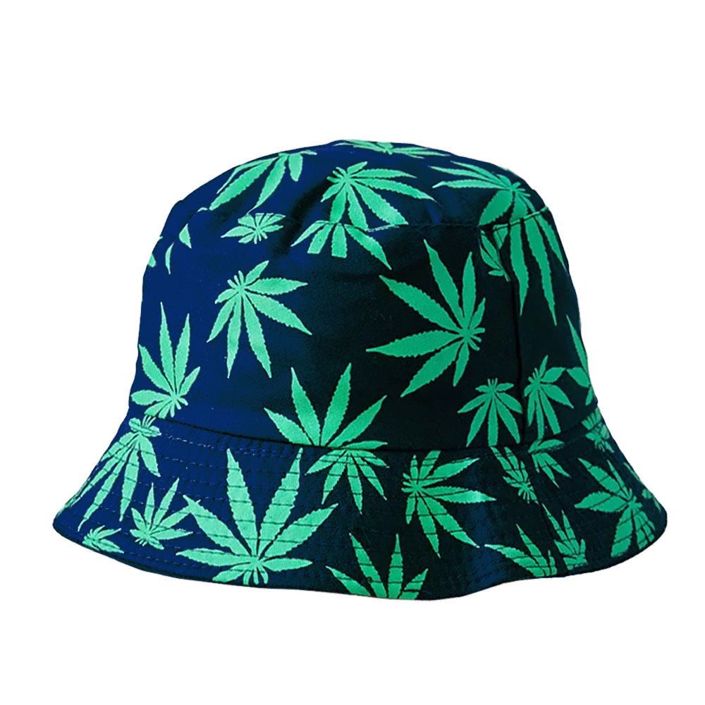 Gorro Hippie Blue & Green Leaves