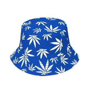 Gorro Hippie Blue & White Leaves