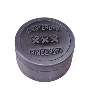 Grinder Polinizador Metal Cannabis Amsterdam XXX Silver 50 mm 3 partes
