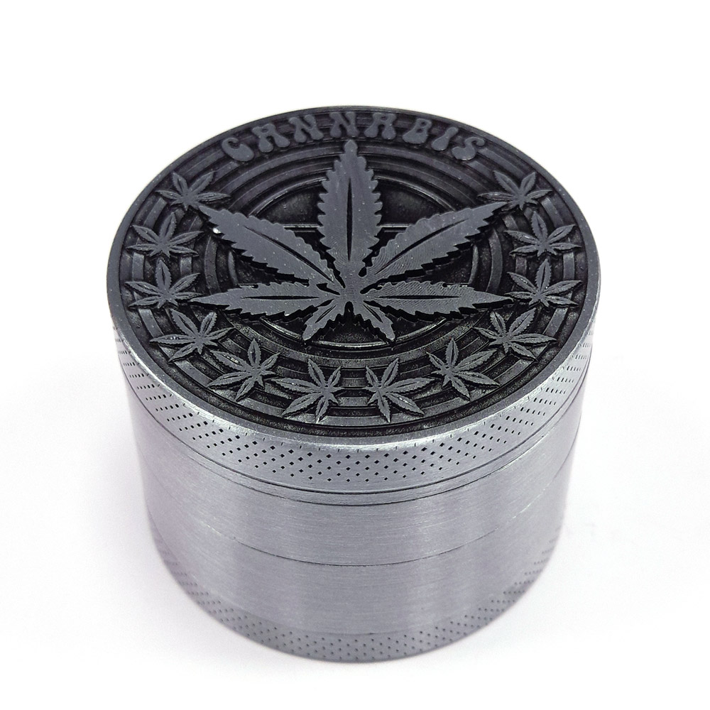 Grinder Polinizador Metal Cannabis Leaf 50 mm.