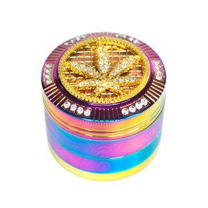 Grinder Polinizador Metal Diamonds Leaf Rainbow 50 mm.